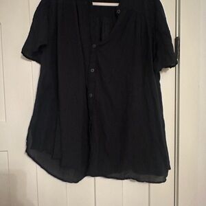 Free People Black Blouse